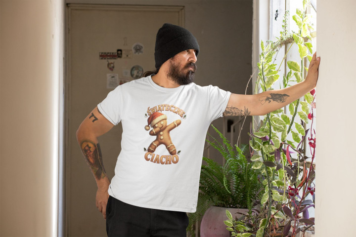 Koszulka męska Świąteczna Świąteczne Ciacho Piernik T-shirt świąteczny — zdjęcie 4