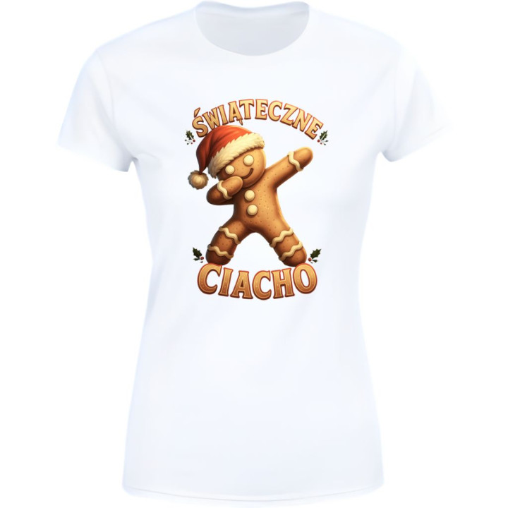 Koszulka damska Świąteczna Świąteczne Ciacho Piernik T-shirt świąteczny — zdjęcie 2