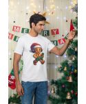 Koszulka męska Świąteczna piernik z konsolą świąteczny grający prezent
