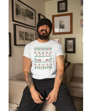 Koszulka męska Świąteczna Classic Knit Pattern w stylu ugly sweater