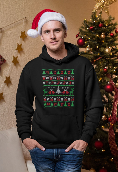 Bluza męska Świąteczna Classic Knit Pattern w stylu ugly sweater — zdjęcie 2