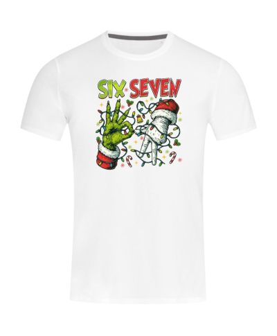 Koszulka męska Świąteczna Six Seven połączenie humoru i klimatu Świąt
