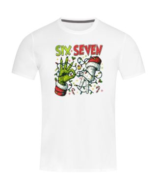 Koszulka męska Świąteczna Six Seven połączenie humoru i klimatu Świąt