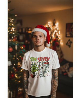 Koszulka męska Świąteczna Six Seven połączenie humoru i klimatu Świąt
