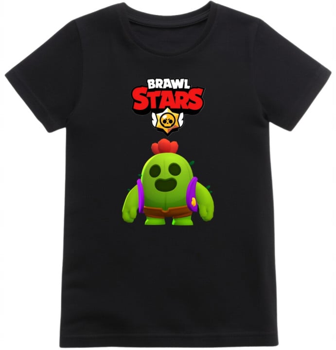 Koszulka dziecięca z grą Brawl Stars postać Zadymiarz Spike dla gracza