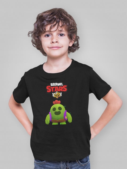 Koszulka dziecięca z grą Brawl Stars postać Zadymiarz Spike dla gracza — zdjęcie 2