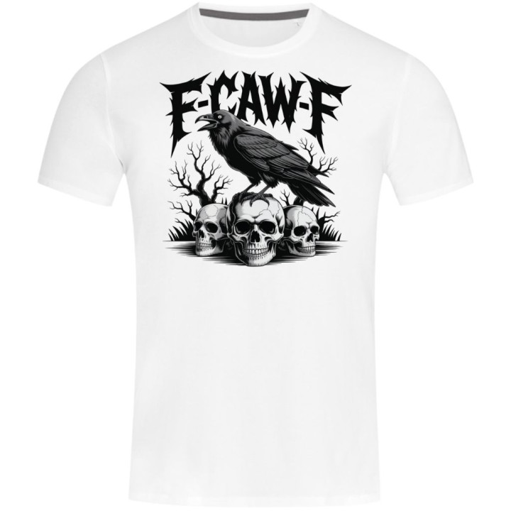 Koszulka męska F-CAW-F Kruk Raven Edition mroczna parodia hitu z kurą