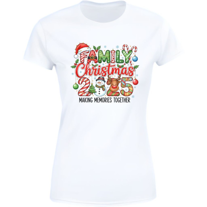 Koszulka damska Świąteczna Family Christmas 2025 dla całej rodziny