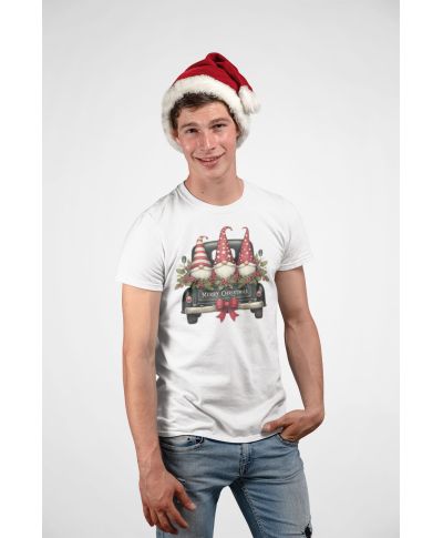 Koszulka męska Świąteczna z krasnalami na Święta Merry Christmas