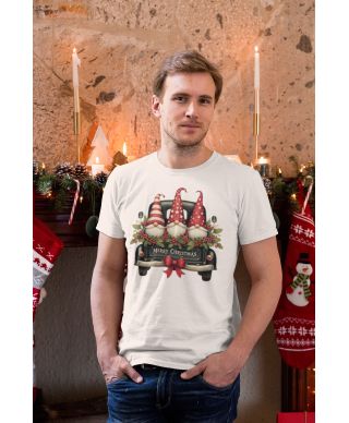 Koszulka męska Świąteczna z krasnalami na Święta Merry Christmas