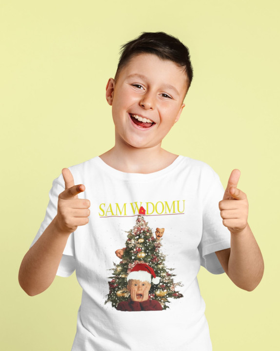 Koszulka dziecięca świąteczna z motywem Sam w domu Kevin śmieszny prezent — zdjęcie 3