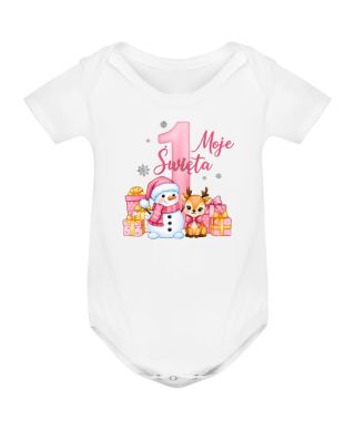 Body dziecięce „Moje pierwsze Święta” uroczy świąteczny strój dla maluszka