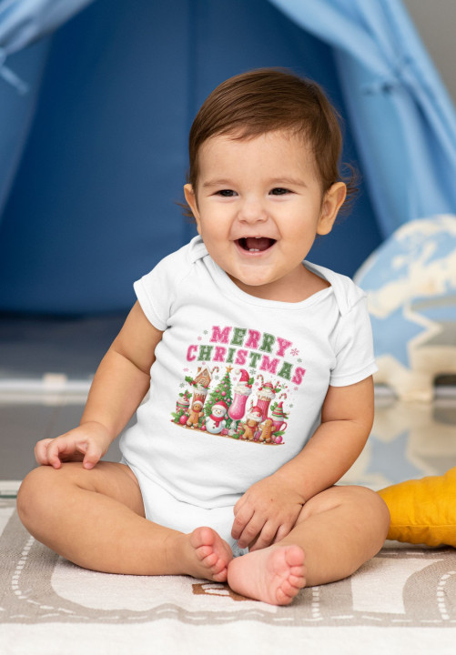 Body dziecięce Świąteczne „Merry Christmas” pełne słodyczy i magii Świąt — zdjęcie 3