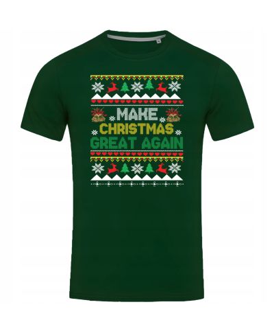 Koszulka męska Świąteczna ugly sweater Make Christmas Great Again