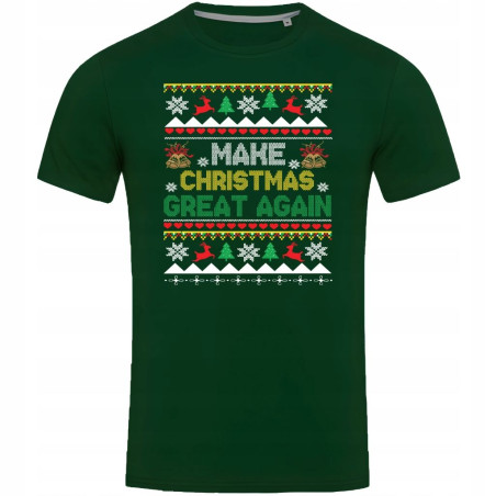 Koszulka męska Świąteczna ugly sweater Make Christmas Great Again