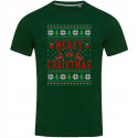 Koszulka męska Świąteczna Merry Christmas choinki ugly sweater