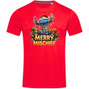 Koszulka męska Świąteczna MERRY MISCHIEF wesołe psoty słodki stworek