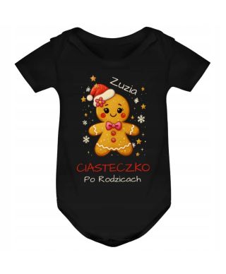 Body dziecięce Świąteczne dla dziewczynki Ciasteczko po Rodzicach Imię