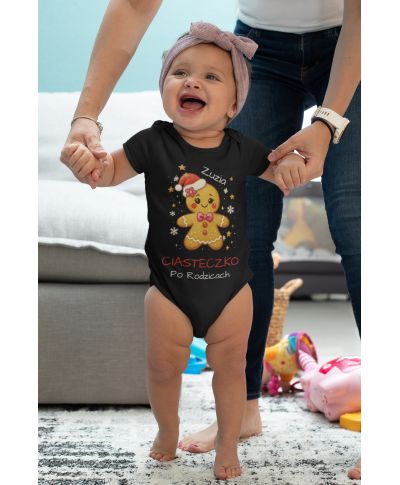 Body dziecięce Świąteczne dla dziewczynki Ciasteczko po Rodzicach Imię