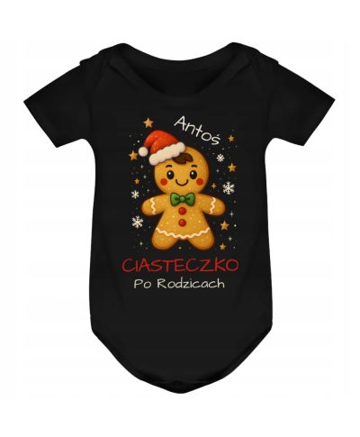 Body dziecięce Świąteczne dla chłopca Ciasteczko po Rodzicach Wpisz Imię