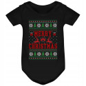 Body dziecięce Świąteczne Merry Christmas choinki ugly sweater