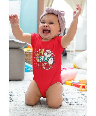 Body dziecięce świąteczne Mikołaj renifer HO HO HO pingwin święta styl