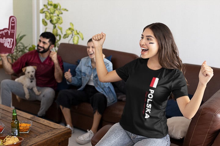 Koszulka damska Polska - Nasza Siła, Nasza Pasja patriotyczna T-shirt — zdjęcie 2