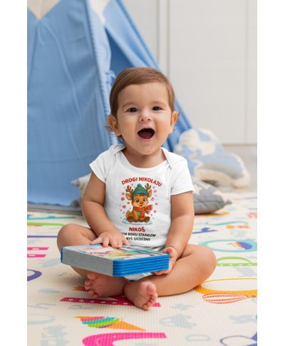 Body niemowlęce Świąteczne dla chłopca Drogi Mikołaju byłem grzeczny