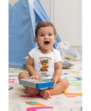 Body niemowlęce Świąteczne dla chłopca Drogi Mikołaju byłem grzeczny