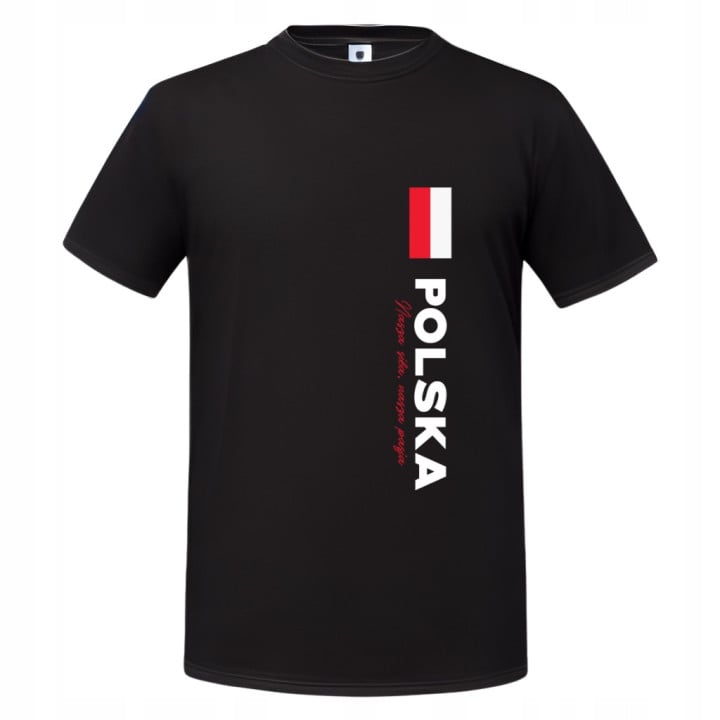 Koszulka męska Polska - Nasza Siła, Nasza Pasja patriotyczna T-shirt męski