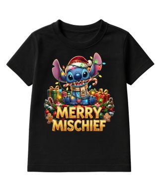 Koszulka dziecięca Świąteczna MERRY MISCHIEF wesołe psoty słodki stworek