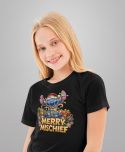 Koszulka dziecięca Świąteczna MERRY MISCHIEF wesołe psoty słodki stworek