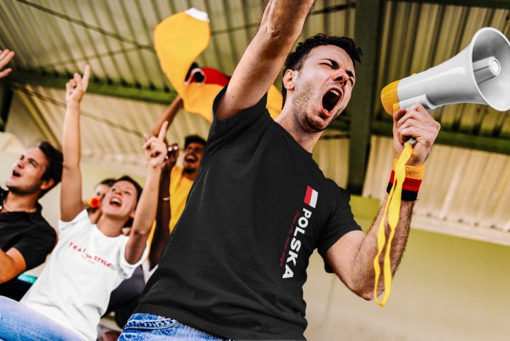 Koszulka męska Polska - Nasza Siła, Nasza Pasja patriotyczna T-shirt męski — zdjęcie 3