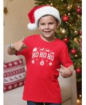 Koszulka dziecięca Świąteczna HO HO HO styl klasyczny na co dzień renifery