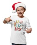 Koszulka dziecięca świąteczna Mikołaj renifer HO HO HO pingwin święta styl