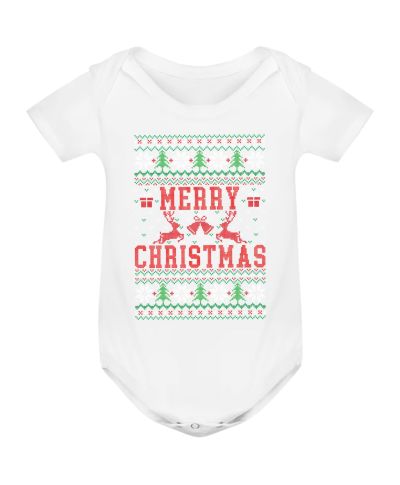 Body dziecięce Świąteczne Merry Christmas choinki ugly sweater