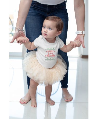 Body dziecięce Świąteczne Merry Christmas choinki ugly sweater