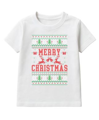 Koszulka dziecięca Świąteczna Merry Christmas choinki ugly sweater