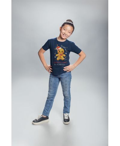 Koszulka dziecięca Świąteczna dla dziewczynki Ciasteczko po Rodzicach Imię