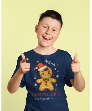 Koszulka dziecięca Świąteczna dla chłopca Ciasteczko po Rodzicach Imię