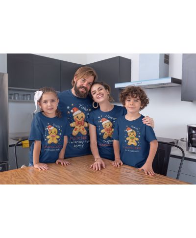 Koszulka dziecięca Świąteczna dla chłopca Ciasteczko po Rodzicach Imię