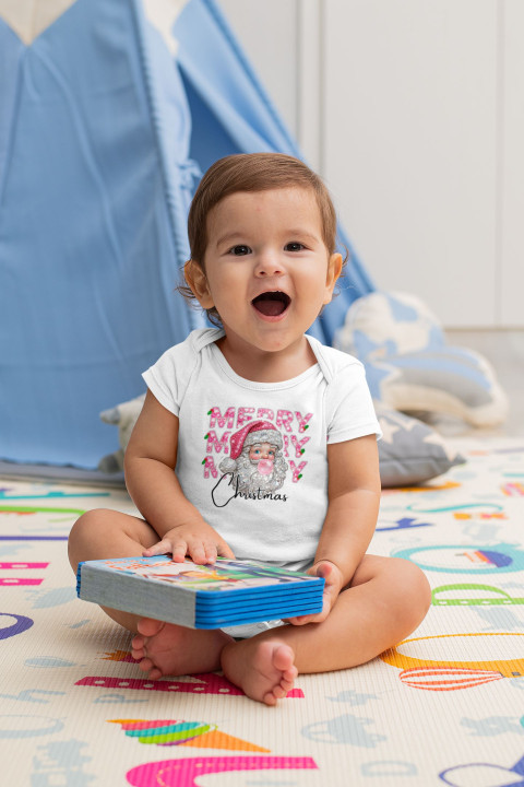 Body dziecięce Święty Mikołaj Blask Kryształowy Design świąteczny motyw — zdjęcie 4