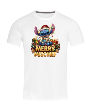 Koszulka męska Świąteczna MERRY MISCHIEF wesołe psoty słodki stworek