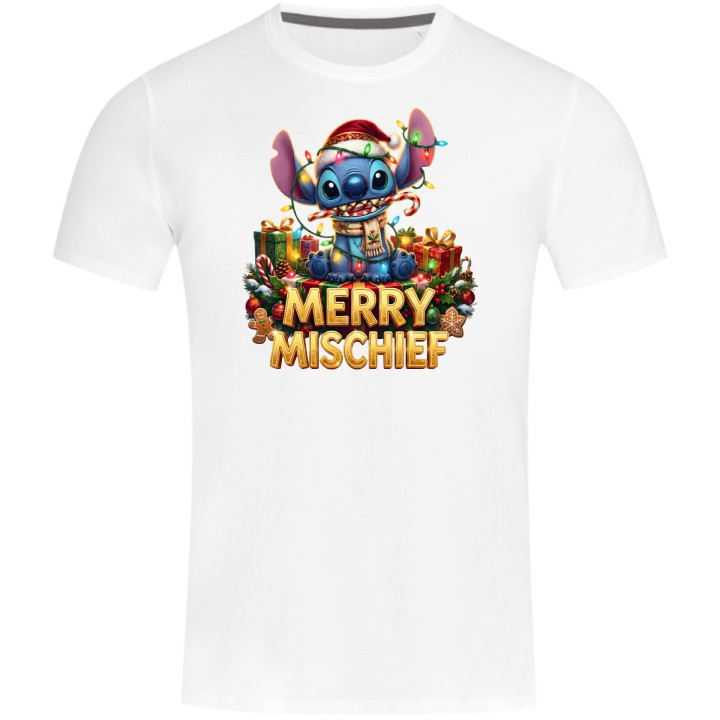 Koszulka męska Świąteczna MERRY MISCHIEF wesołe psoty słodki stworek
