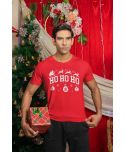 Koszulka męska Świąteczna HO HO HO w stylu klasycznym na co dzień renifery