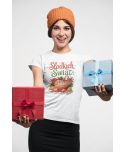 Koszulka damska Świąteczna Słodkich Świąt z kolorowymi słodyczami na święta