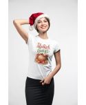 Koszulka damska Świąteczna Słodkich Świąt z kolorowymi słodyczami na święta