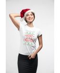 Koszulka damska Świąteczna Merry Christmas choinki ugly sweater