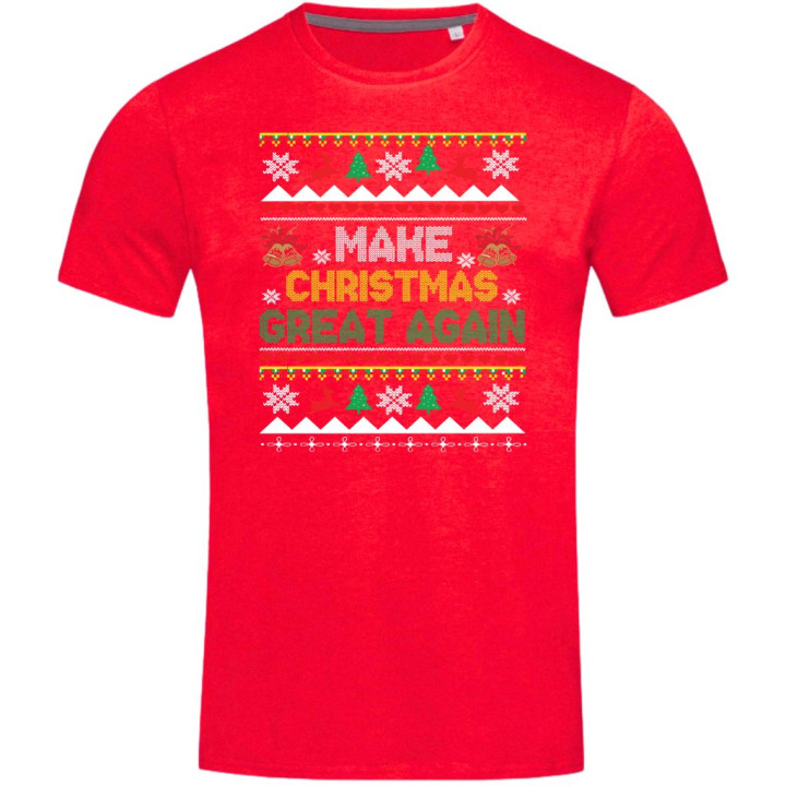 Koszulka męska Świąteczna ugly sweater Make Christmas Great Again