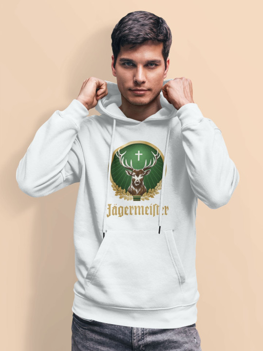 Bluza męska Świąteczna Jeleń Krzyż Zielony Ozdobny złoto symbol złote — zdjęcie 2
